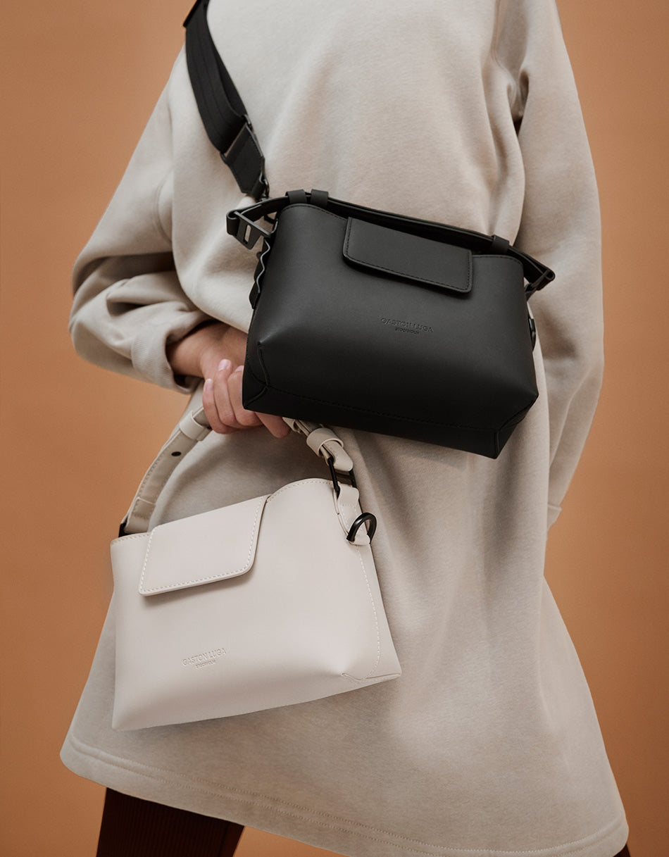 Gaston Luga Splashini Bolso Bandolera - Crema Nube #CB201