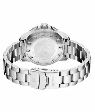 DEEPBLUE Daynight Patriot Bracelet, Black Dial, Blue tubes Watch - BangOn