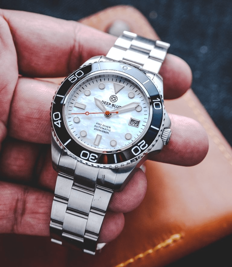 DEEPBLUE PRO DIVER 200 BRACELET MOP DIAL Watch - BangOn