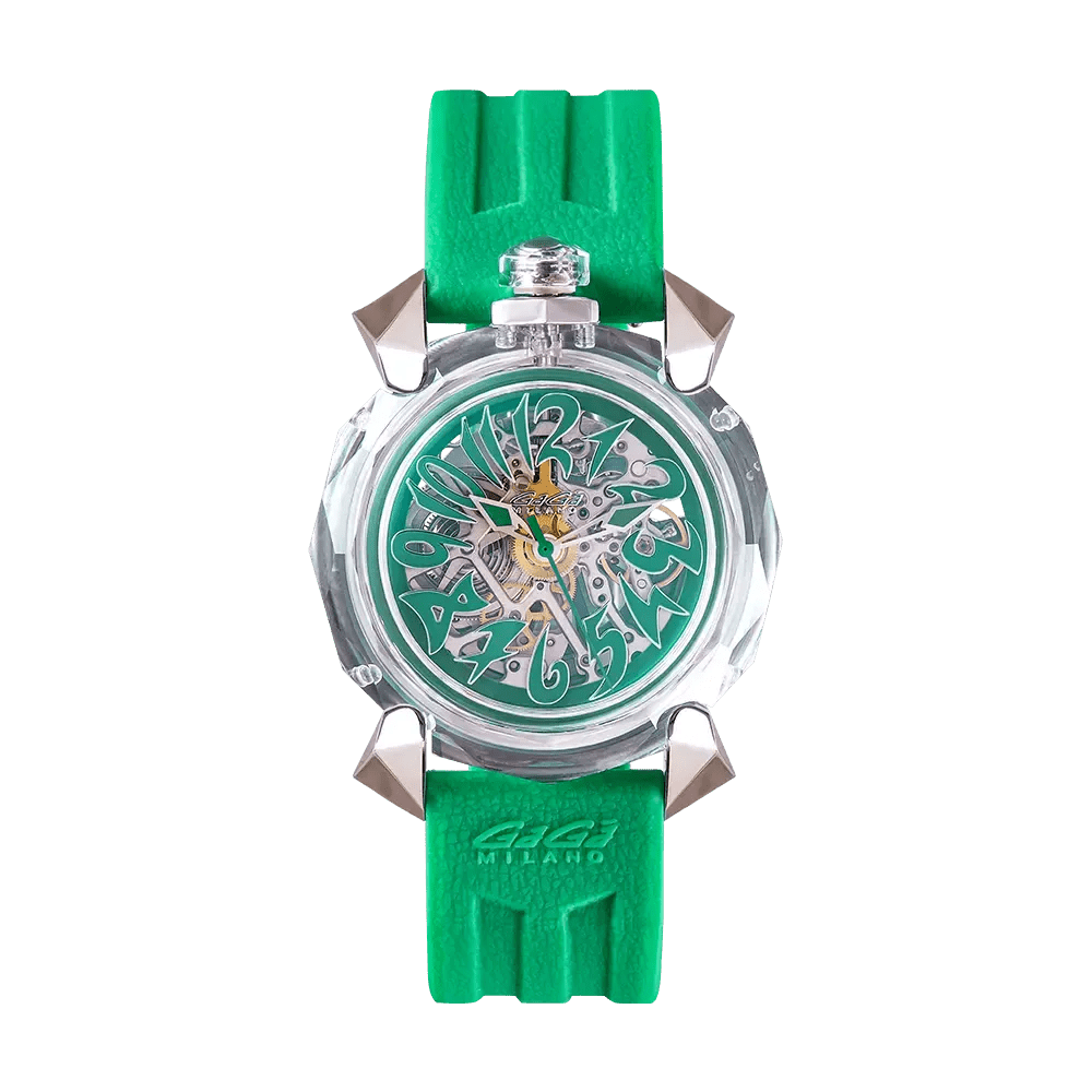 Gaga Milano CRISTAL 46mm Green Watch - BangOn