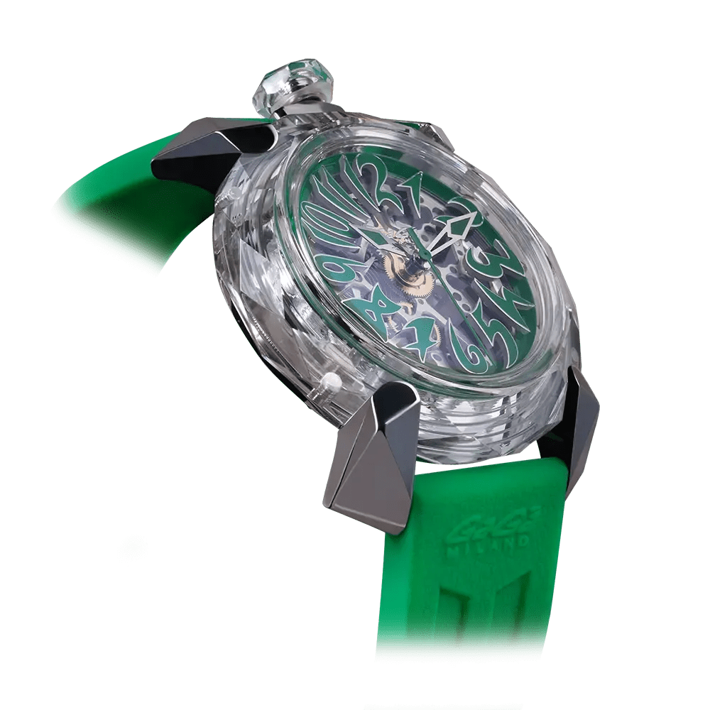 Gaga Milano CRISTAL 46mm Green Watch - BangOn