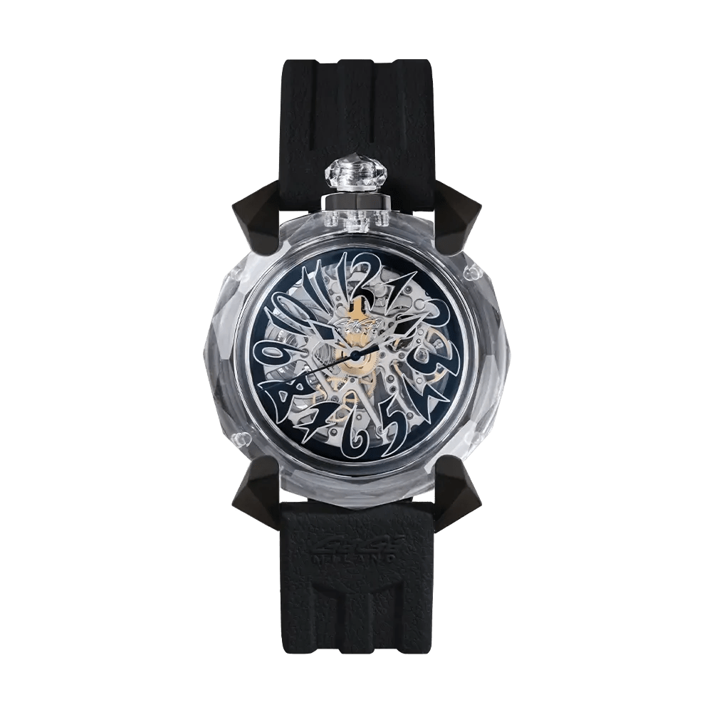 Gaga Milano Crystal 46mm Black Watch - BangOn