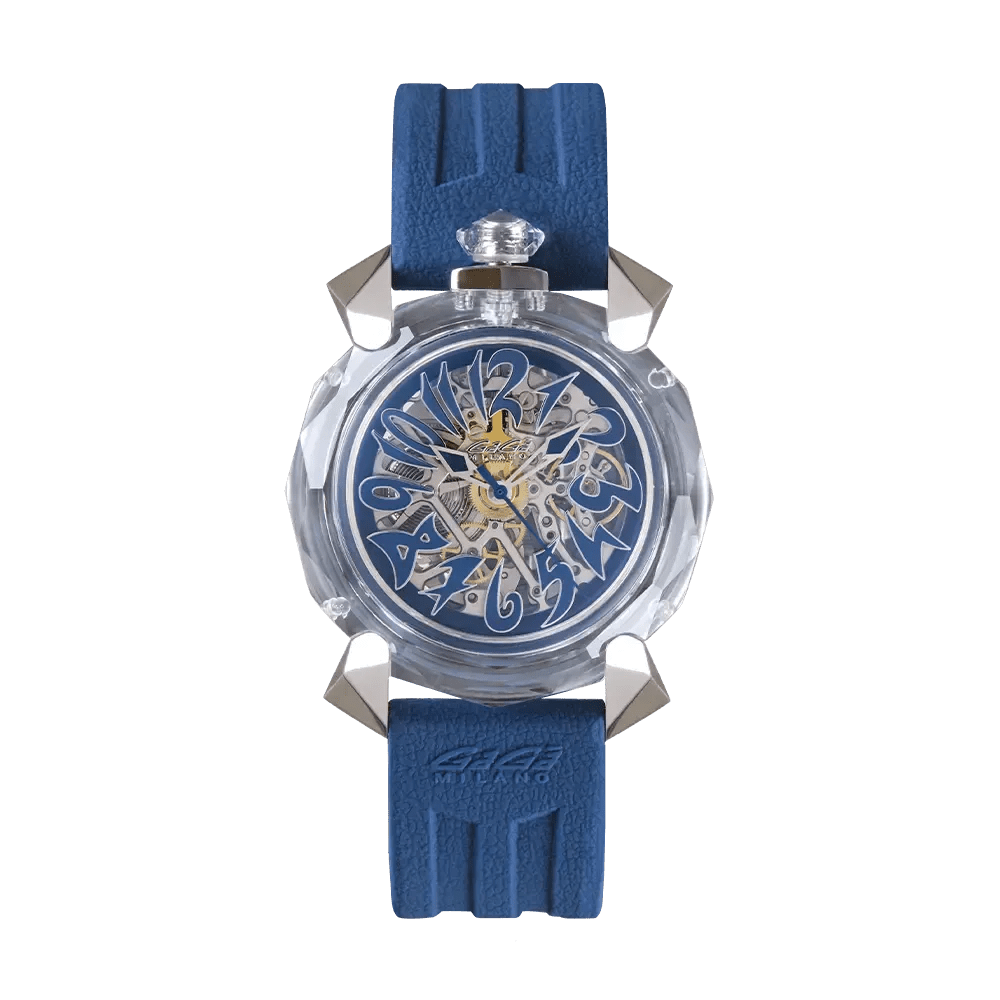 Gaga Milano Crystal 46mm Blue Watch - BangOn