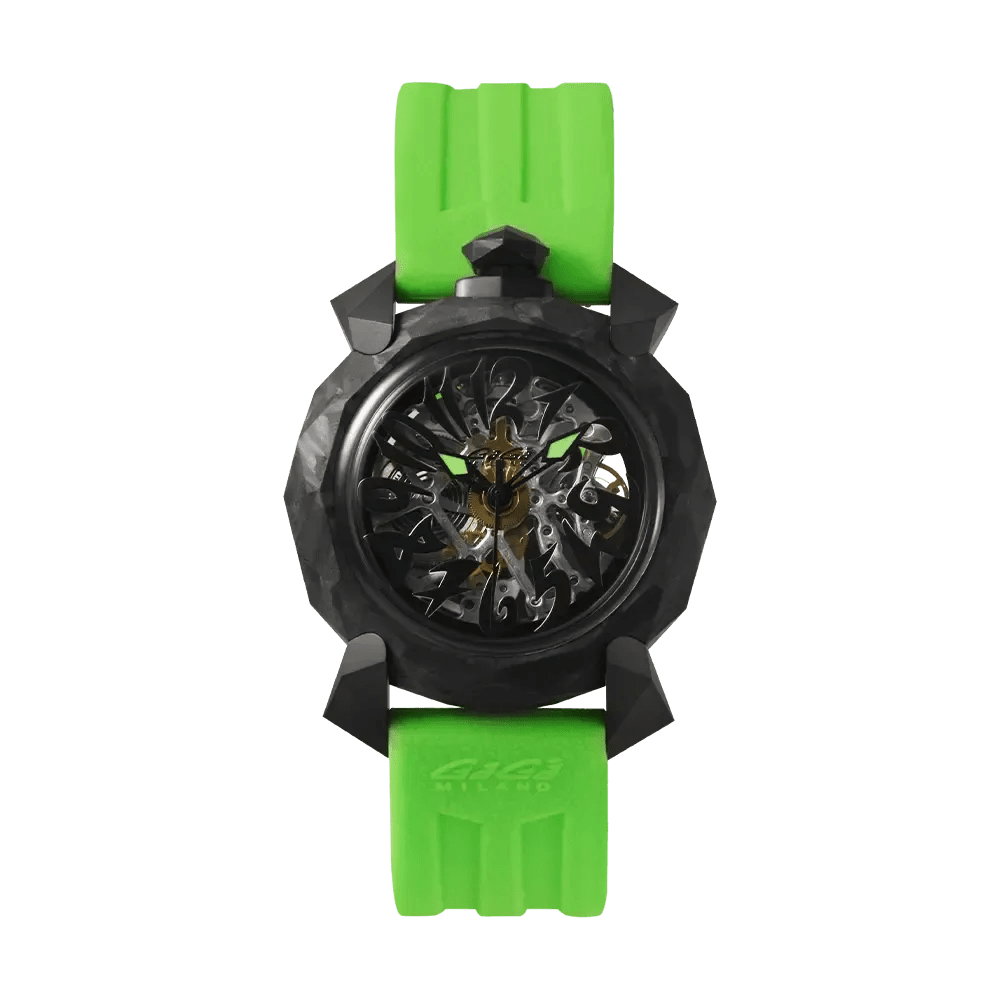 Gaga Milano Crystal Carbon Watch - BangOn