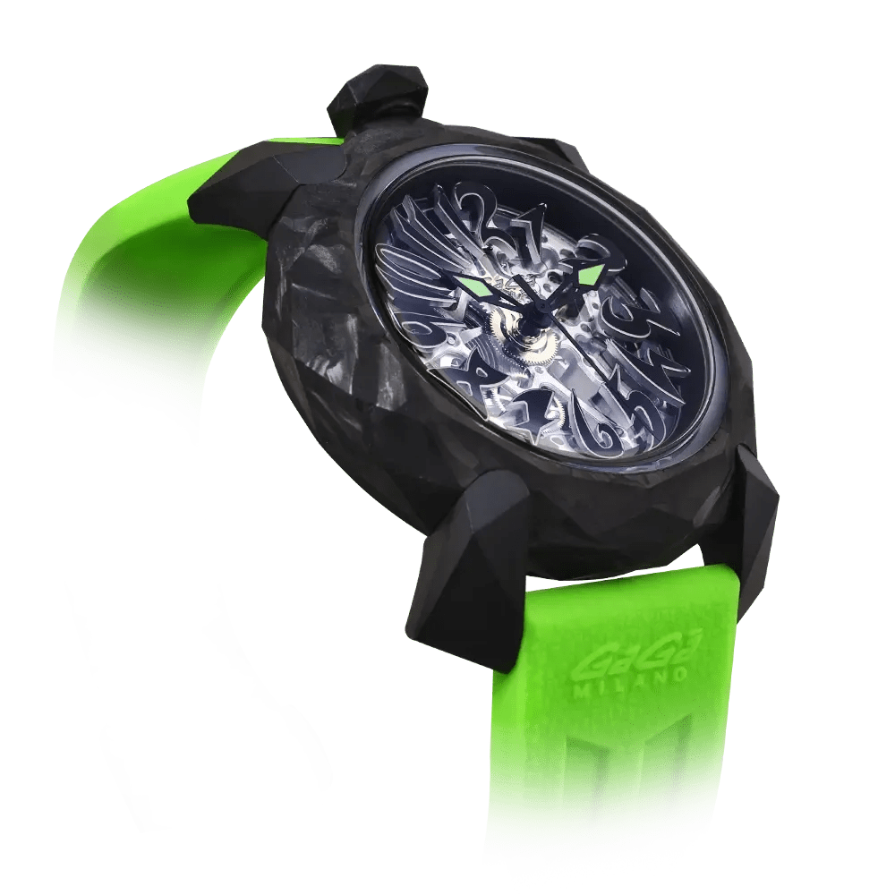 Gaga Milano Crystal Carbon Watch - BangOn
