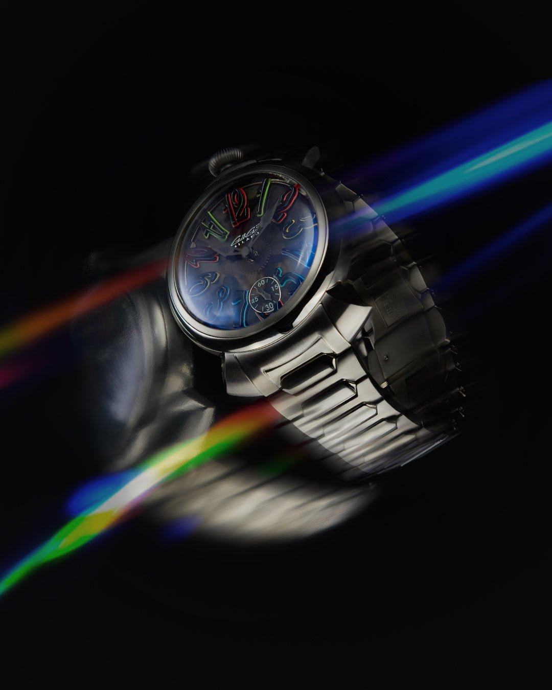 Gaga Milano MANUALE 44 GUN RAINBOW INDEX Watch - BangOn
