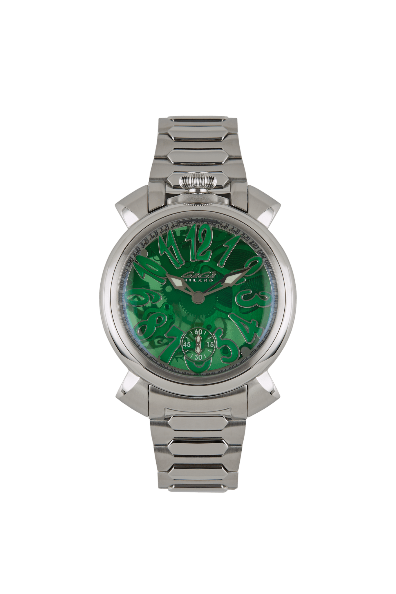 Gaga Milano MANUALE 44 STEEL GREEN Watch - BangOn