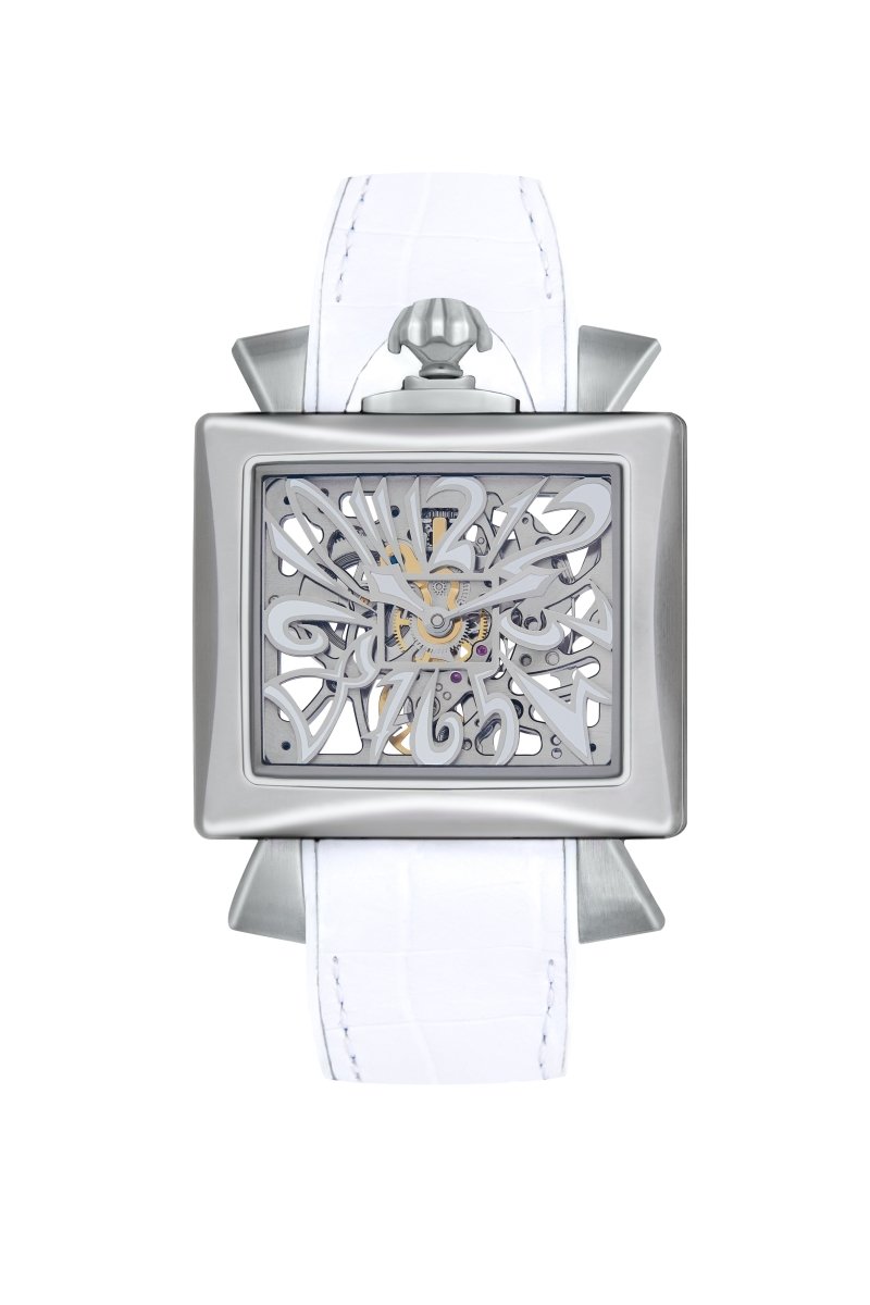 Gaga Milano Napoleone Steel White Watch - BangOn