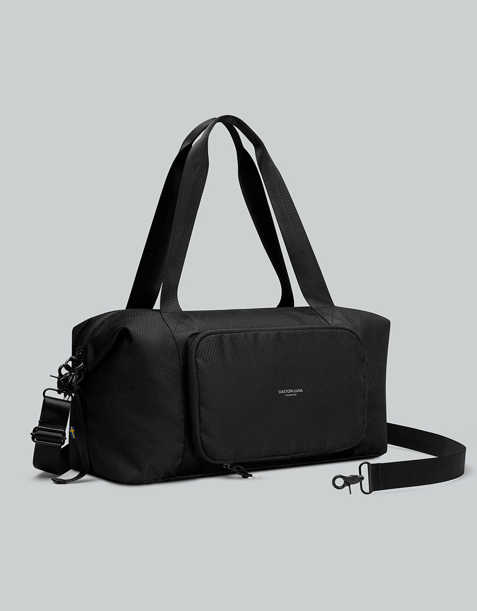 Gaston Luga Lightweight Packable Duffel Bag - Black - BangOn