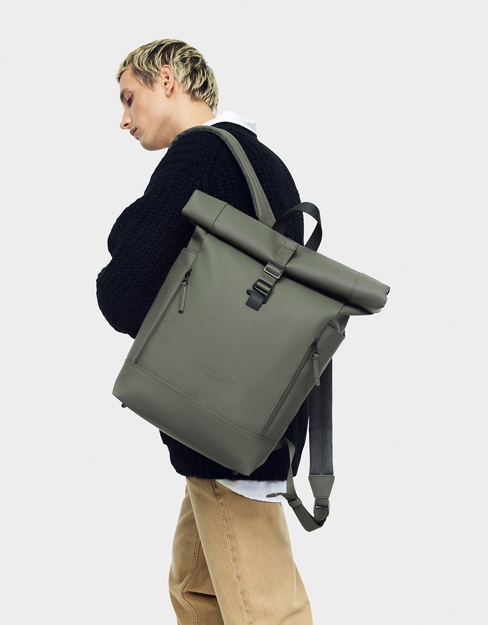 Gaston Luga Spläsh Waterproof Rolltop Backpack - Olive Green