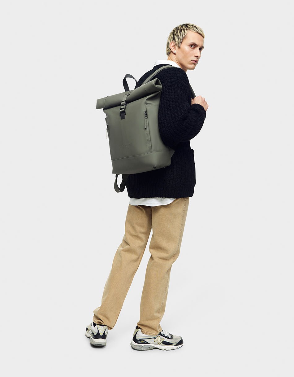 Gaston Luga Rolltop 14"/ Rullen 13'' Backpack - Olive - BangOn