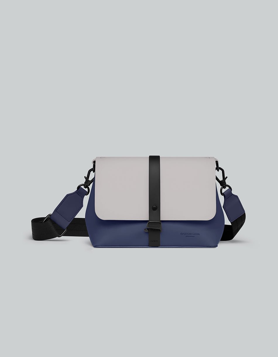 Gaston Luga Splash Crossbody Bag - Dark Blue / Taupe SPCBBT - BangOn