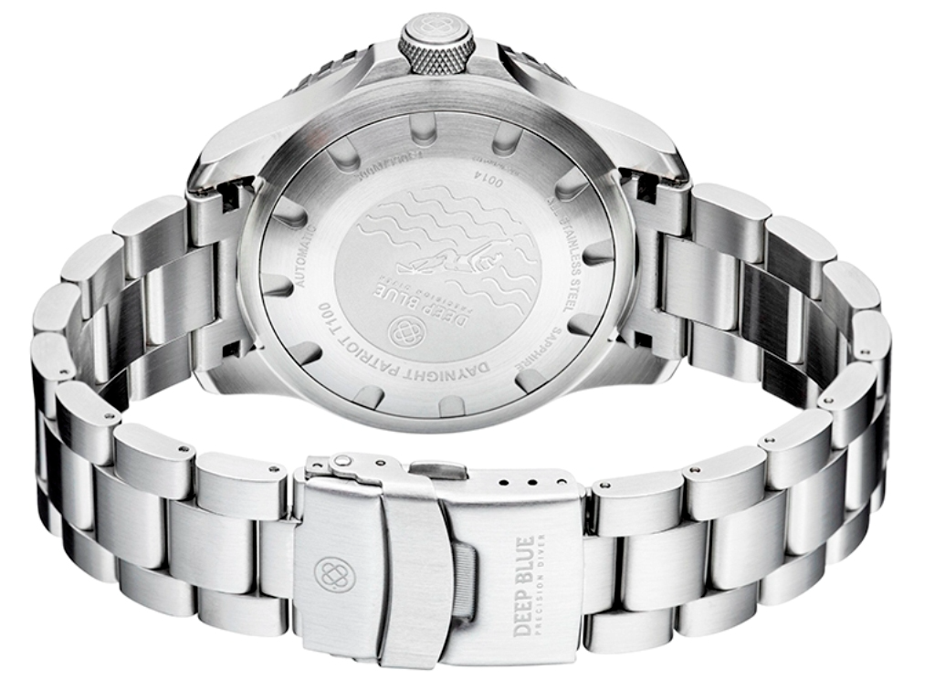 <tc>DEEPBLUE</tc> Daynight Patriot 手鍊，綠色錶盤，綠色夜光管