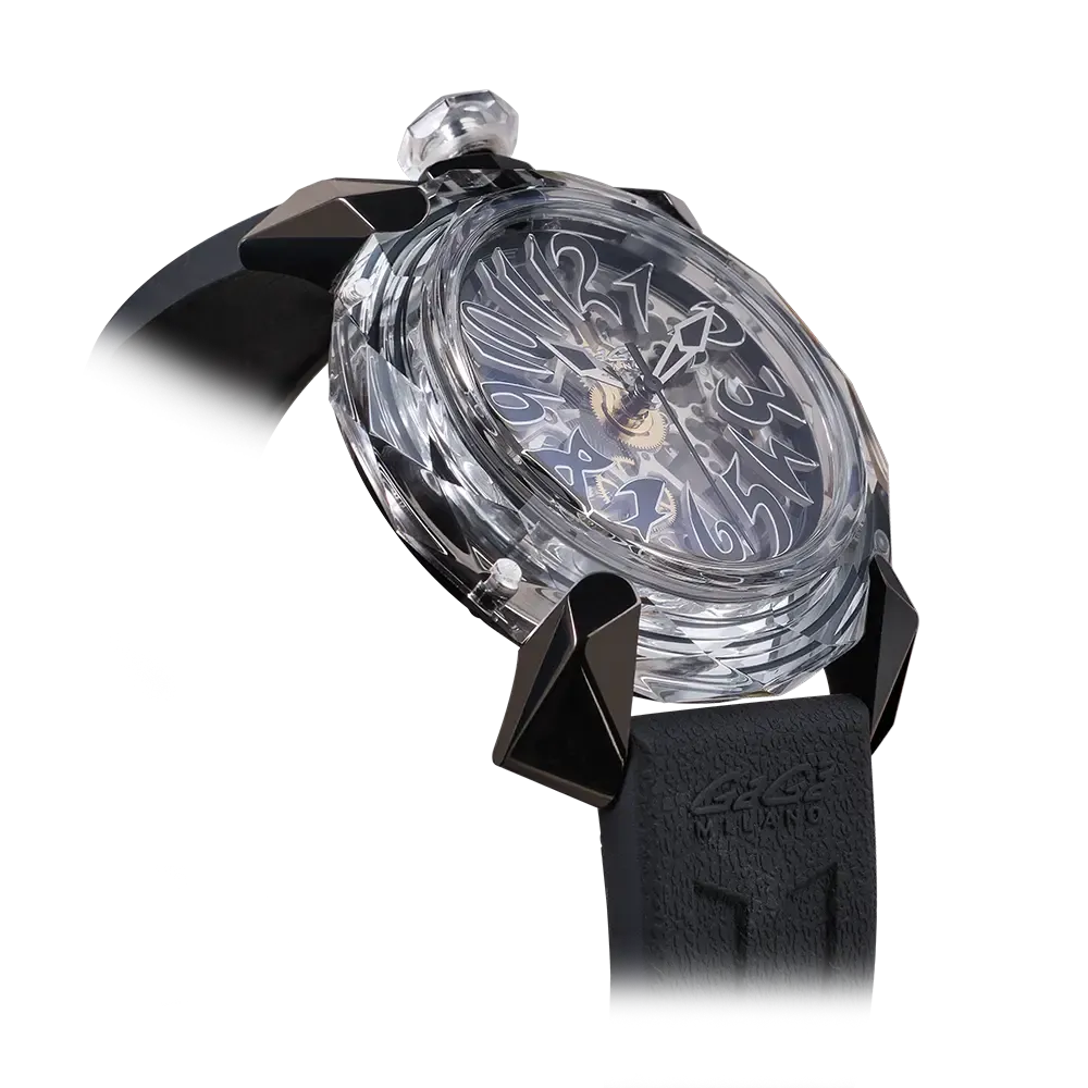 Gaga Milano Crystal 46mm Black #8063CY01UGSRBK0