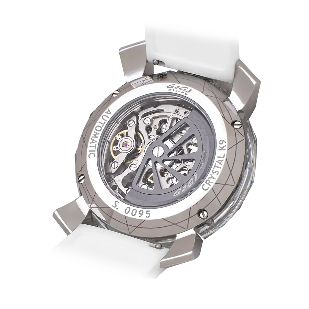 Gaga Milano Crystal 46mm Blanco #8060CY01SGSR000