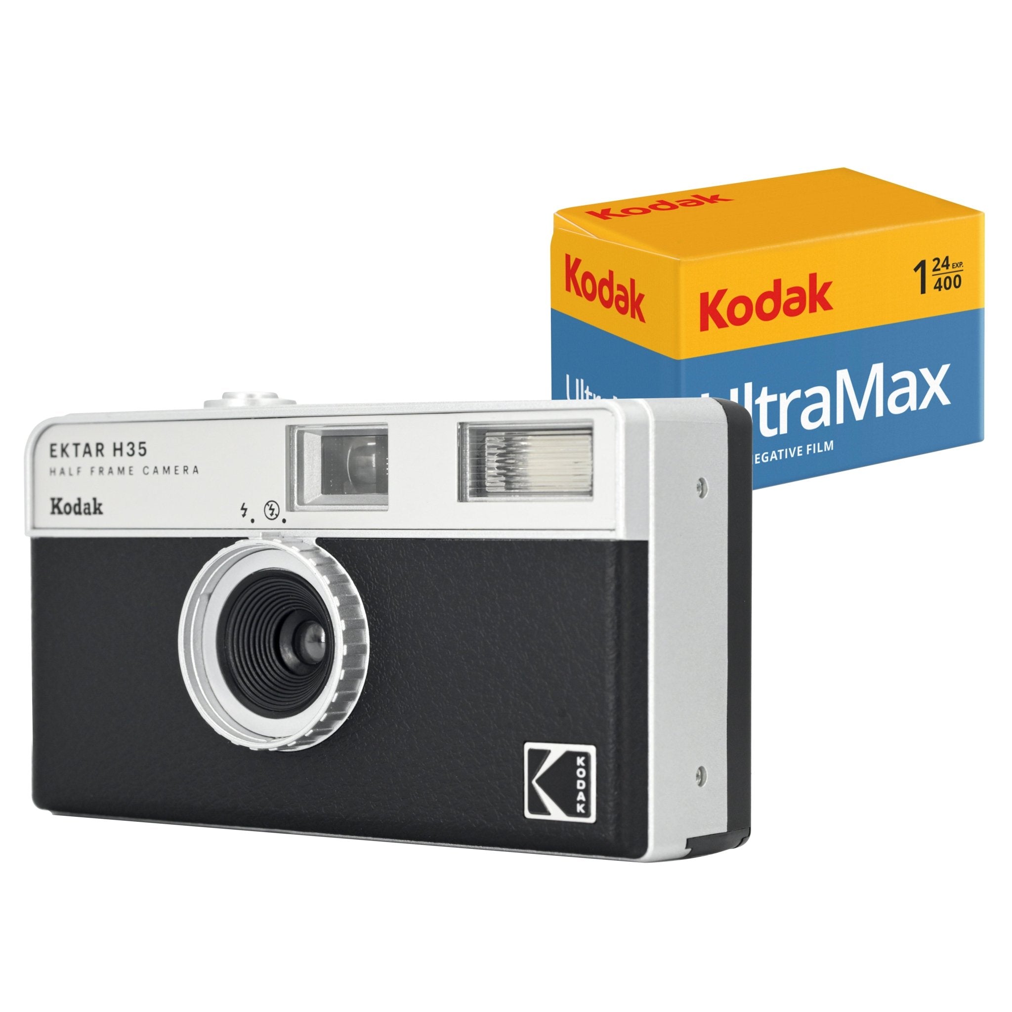 KODAK EKTAR H35 Half Frame Film Camera Black + Kodak Ultramax 24EXP - BangOn