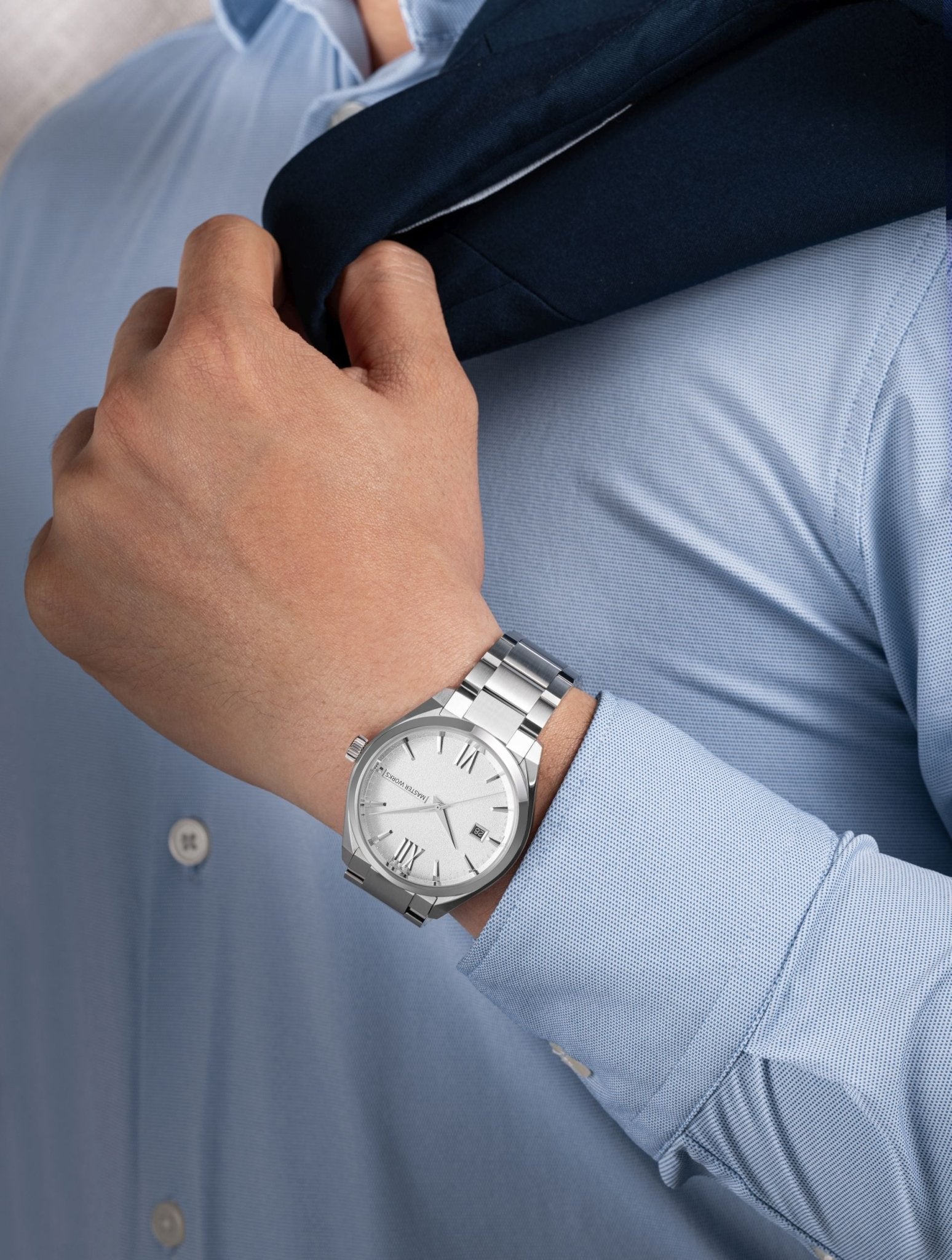 MW31 Automatic Watch - Bracelet Silver White Dial - BangOn