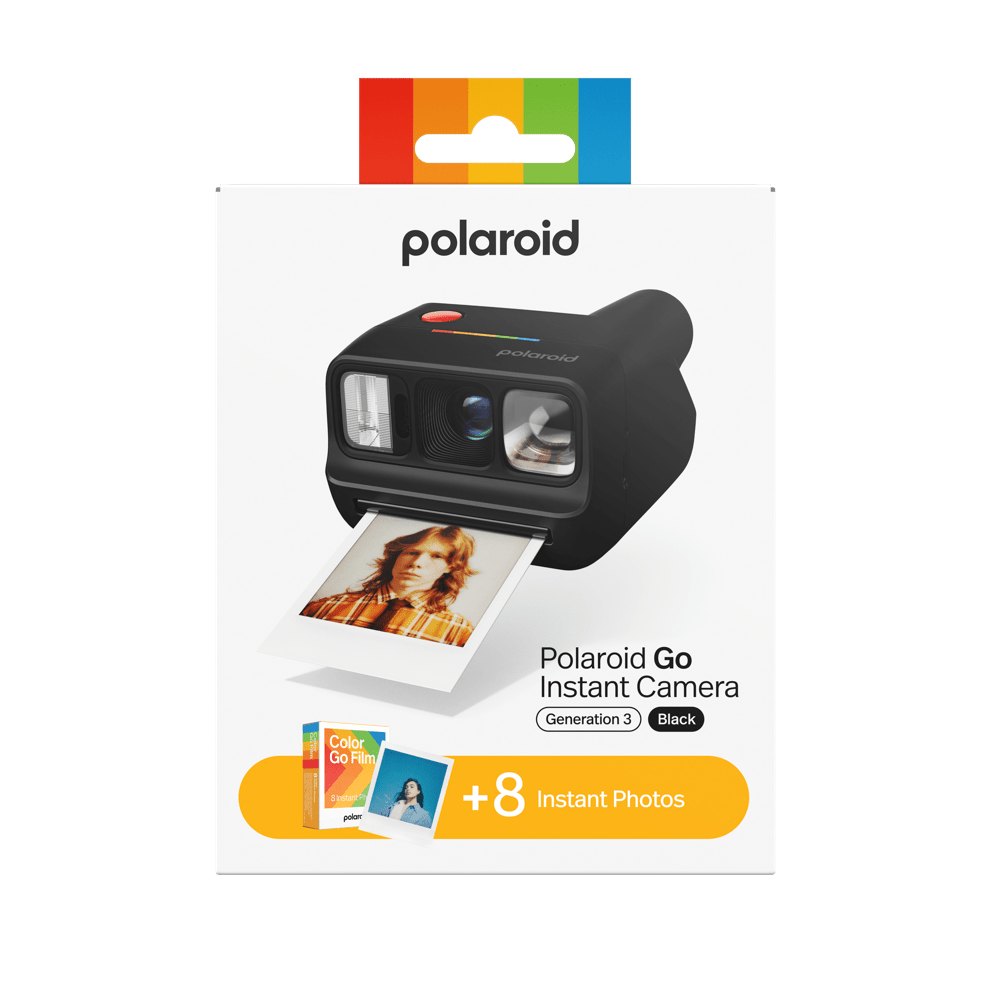 Polaroid Go Gen 3 Black + Color Film Bundle ( 8Photos) - BangOn