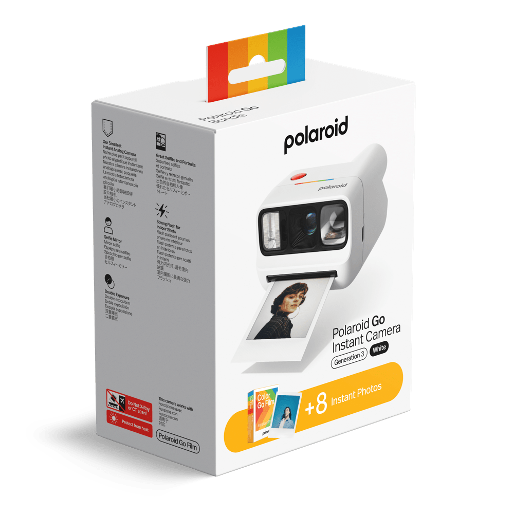 Polaroid Go Gen 3 White + Color Film Bundle (8Photos) - BangOn