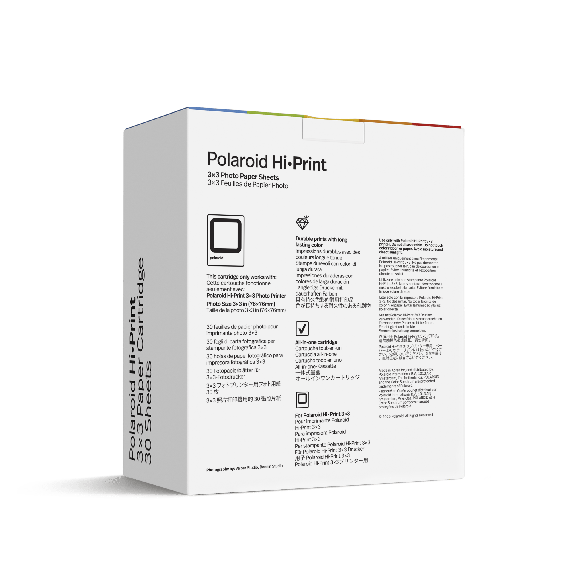 POLAROID HiPrint 3x3 Paper Cartridge - 30 Sheets 006646 - BangOn