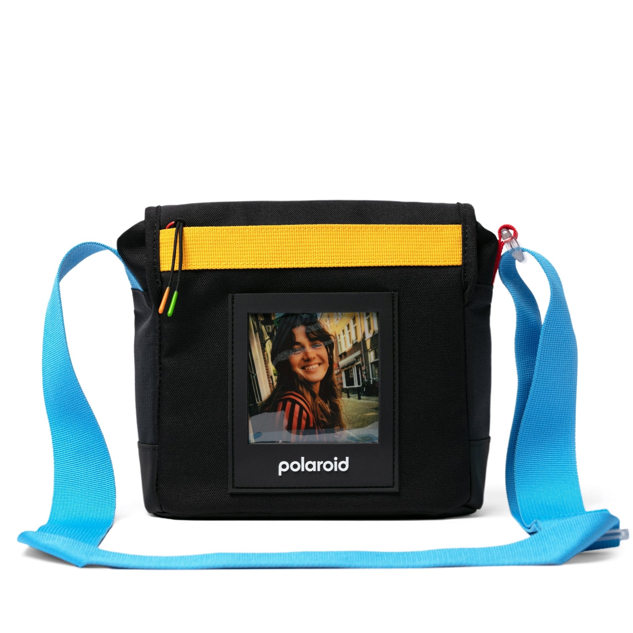 Polaroid Instant Camera Box Bag - Multi Red Blue Adjustable Strap - BangOn