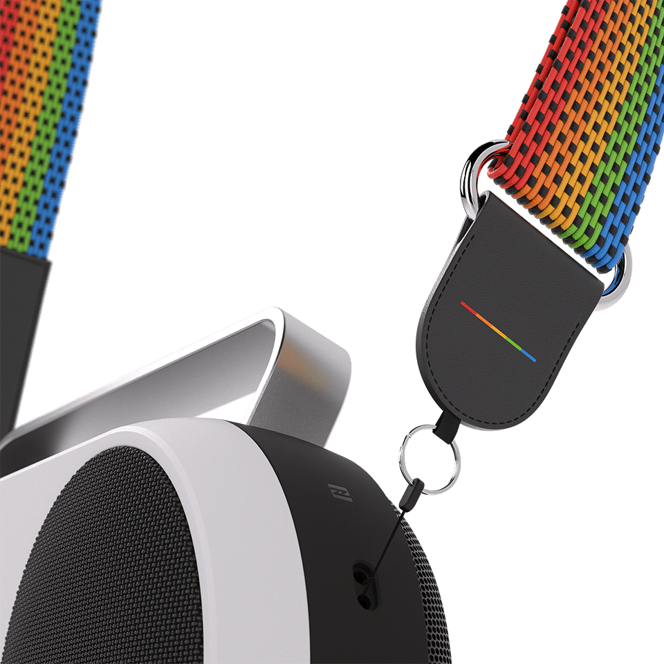 Polaroid Instant Camera Strap Flat – Rainbow black - BangOn