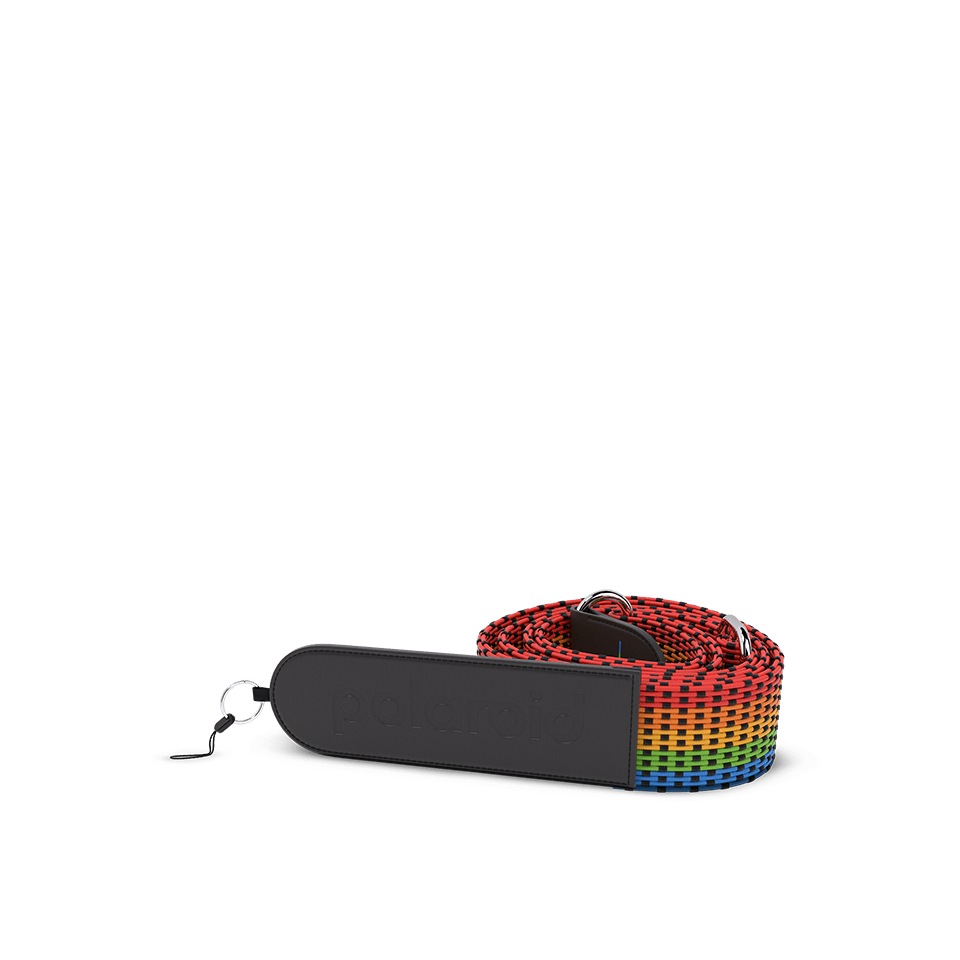 Polaroid Instant Camera Strap Flat – Rainbow black - BangOn