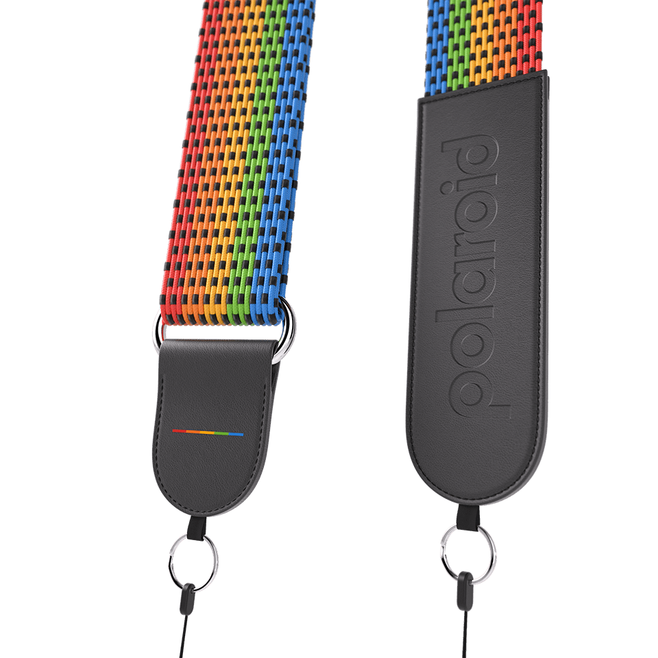Polaroid Instant Camera Strap Flat – Rainbow black - BangOn