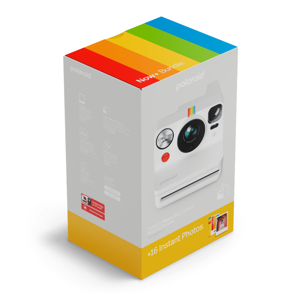 Polaroid Now+ Generation 3 EB Starter Set - White Instant Camera - BangOn
