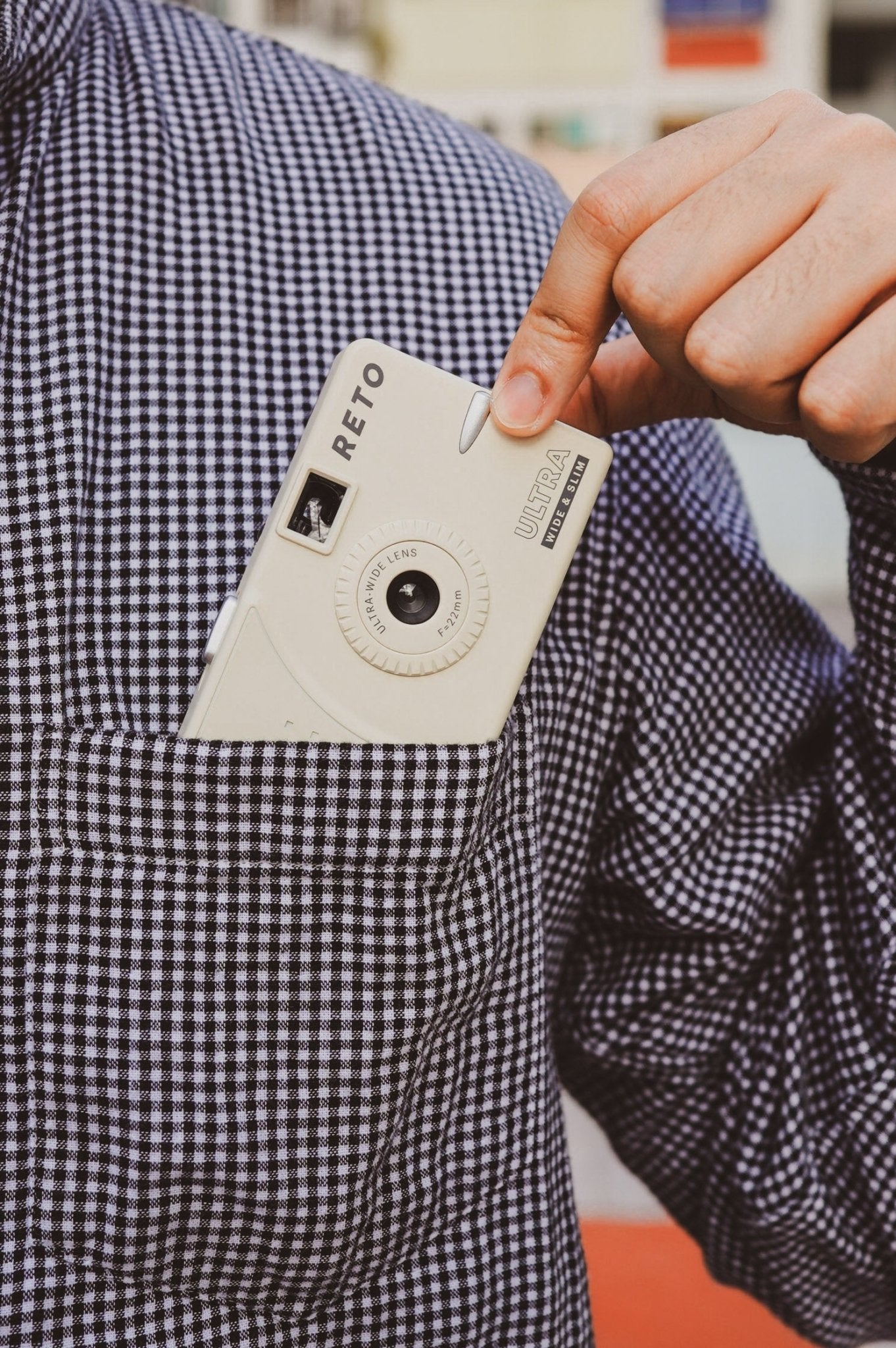 RETO Ultra Wide Slim Film Camera Cream - BangOn