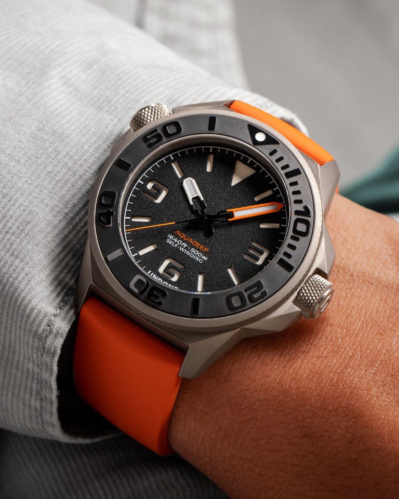 Undone Aquadeep Automatic with Orange Strap Watch - BangOn