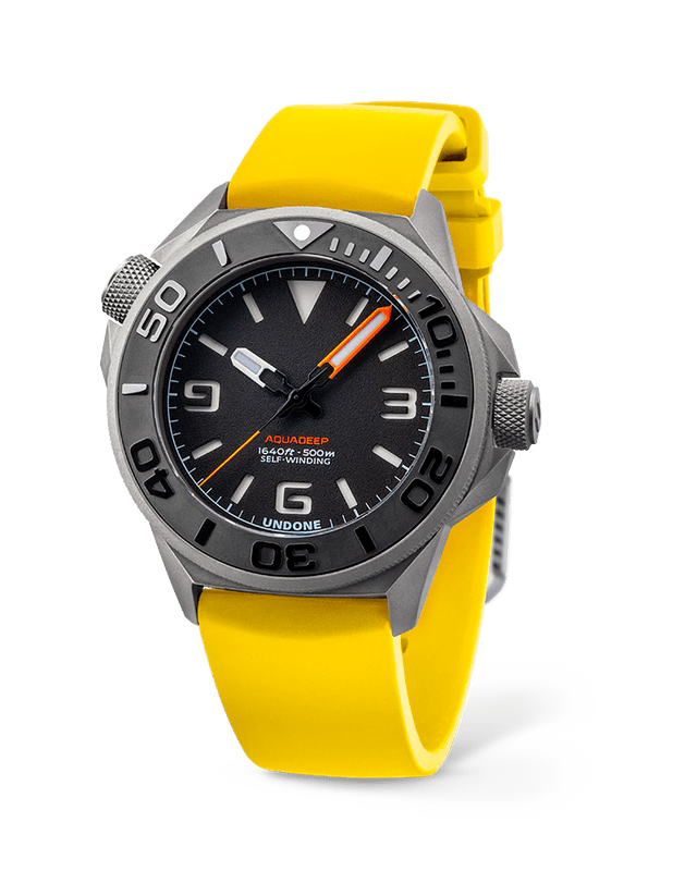 UNDONE Aquadeep Signal Yellow Automatic Watch - BangOn