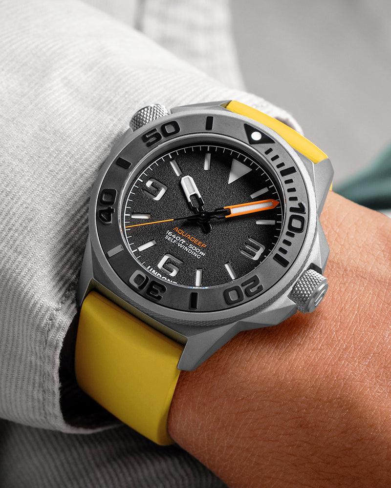 UNDONE Aquadeep Signal Yellow Automatic Watch - BangOn